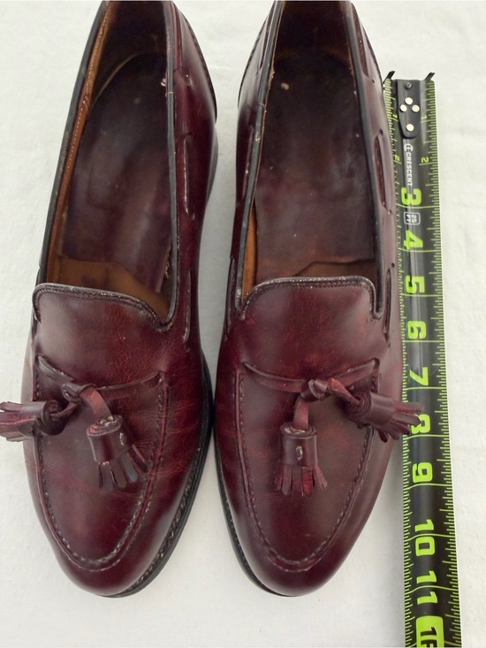 Vintage Chaney England Burgundy Leather Tassel Loafers Mens size 8.5 Dress Shoe main image 6